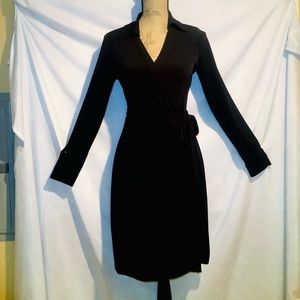 Calvin Klein Black Wraparound Dress. Size 8
